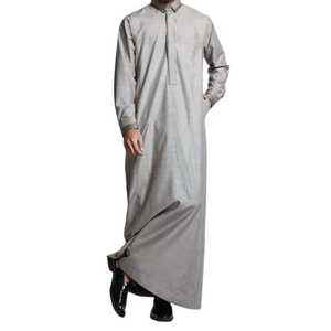 Ropa Musulmana Estilo Árabe, Thobe Islámico Tradicional para Hombre, Jubba Larga Hasta el Tobillo, 100% Algodón, para Venta en Línea, Nuevo Diseño, Última Moda - Product Image 1