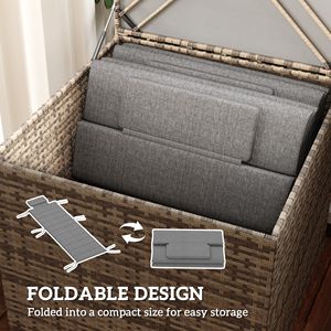 Set di 2 Cuscini per Chaise Longue da Esterno Grigio Antracite 80" X 26" UPF50+ 230gsm Olefin - Product Image 6