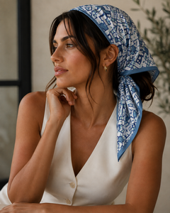 Silk <b>Square</b> <b>Scarf</b> Women Adult Reversible Digital Print European American Breathable Pattern All Seasons Daily - Product Image 4