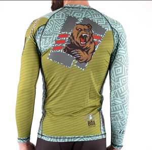 เสื้อรัดกล้ามเนื้อสำหรับผู้ชายปี 2026 สำหรับกีฬาบราซิลเลียนยิวยิตสู แบบสั่งทำพิเศษ พิมพ์ลายแบบ Sublimation เสื้อสำหรับฝึกซ้อม MMA และ Grappling - Product Image 4