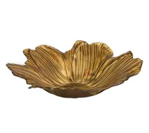 Design merveilleux bol de service en métal en forme de fleur fini doré pour la maison hôtel et restaurant - Product Image 1
