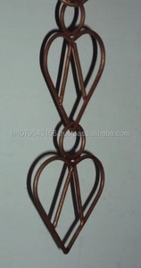 Modern <b>Copper</b> Diamond Rain Chain Outdoor <b>Garden</b> Decoration - Product Image 3