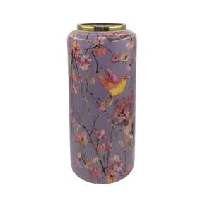 Vase à fleurs décoratif en fer de qualité supérieure avec motif d'oiseau, finition dorée émaillée pour la décoration de table - Product Image 5