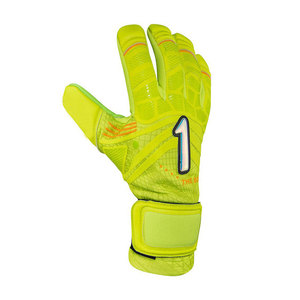 Football Goalkeeper Gloves Full Finger White Latex Non Slip Lace up <b>Adjustable</b> Wrist <b>Strap</b> Silicone Print Unisex - Product Image 3