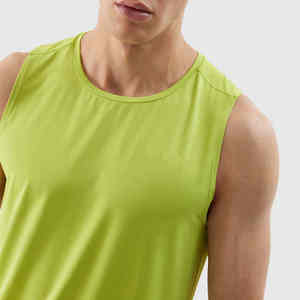 Nueva camiseta sin mangas para hombre con aberturas laterales, camiseta deportiva estampada, camiseta de entrenamiento de la mejor calidad para hombre. - Product Image 3