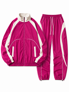 Men's <b>Zip</b> <b>Up</b> Windbreaker <b>Jacket</b> Set with Matching Athletic Pants - Product Image 1