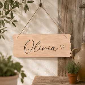 Letrero de Madera Personalizado para Puerta de Jardín, Placa con Nombre, Decoración Colgante para Pared, Entrada de Patio - Product Image 4