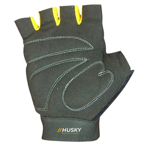 Gants de musculation et de cyclisme HUSKY SPORTSWEAR personnalisés unisexes à demi-doigts, antichoc, respirants, rembourrés en microfibre - Product Image 2