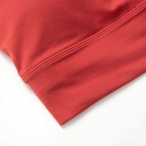 Conjunto de Yoga de 6 Piezas para Mujer, Color Rojo, Top Corto sin Costuras, Leggings de Cintura Alta, Leggings Largos de Nailon/Spandex, Sujetador Deportivo Elástico - Product Image 6