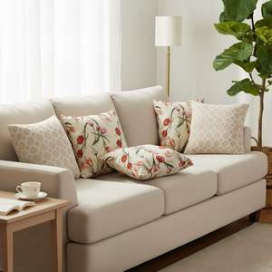 Juego de Fundas de Almohada Acolchadas con Diseño de Diamantes y Flores Botánicas de SOGA, 5 Piezas, Elegantes Fundas para Almohadas de Sofá y Cama para Sala de Estar - Product Image 2