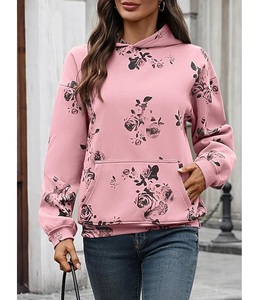 Nouveau design de sweat à capuche pour femme, 100 % coton, manches longues, col en bateau, imprimé, confortable, pour l'hiver, fabriqué au Bangladesh - Product Image 2