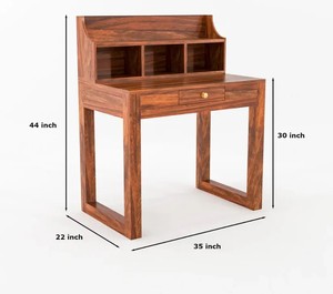 Modern Wooden Laptop <b>Desk</b> for Students | Space Saving Study <b>Table</b> with Bookshelf | B2B Wholesale India - Product Image 2