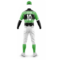 Ensemble d'uniformes de baseball personnalisés haut de gamme pour hommes – Maillot et pantalon à imprimé géométrique en polyester anti-humidité – Vêtements de sport OEM