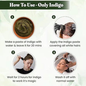 Private Label 100% Pure Indigo Leaves Powder Premium Indigofera Tinctoria Leaf Powder for Herbal Hair Dye & Hair Nourishment - Product Image 4