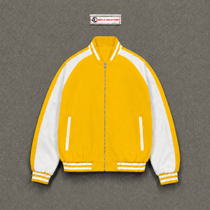 Veste universitaire confortable en laine jaune pour hommes, vente en gros, avec fournisseur fabricant classique, export, nouvelle veste d'hiver à la mode - Product Image 5