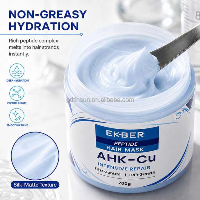 AHK-Cu Copper Peptide Hair Mask Hydrating Repair Damaged Hair Treatment Moisture Multi-peptide Hair Growth Peptide Hair Mask