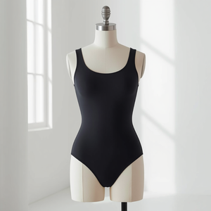 Medium Control Nylon Spandex <b>Bodysuit</b> <b>Shaping</b> Seamless Structured Bodywear OEM - Product Image 2
