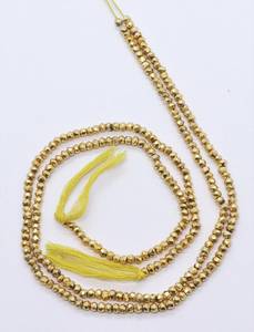 ลูกปัดไพไรต์สีทองธรรมชาติทรงเหลี่ยมขนาด 3-3.5 มม. ลูกปัดพลอยไพไรต์เคลือบ ความยาว 13 นิ้ว ขายส่งไพไรต์สีทอง - Product Image 5