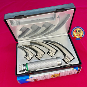 Ensemble de laryngoscope Macintosh à fibre optique pour enfant, qualité supérieure, instrument de classe I avec garantie d'un an - Product Image 2