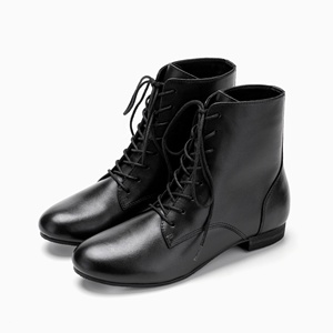 Botines de Mujer con Cordones, Tacón Bajo, Forro de Malla y Cuero Genuino, para Otoño e Invierno, Hechos en Bangladés, OEM ODM - Product Image 2
