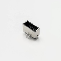 Conector USB 3.1 Tipo E KEY F Hembra de 20 Pines, PCB GMT, Carcasa LCP Rectangular, Compatible con RoHS, Conexión por Soldadura/Prensado, Marca LITE
