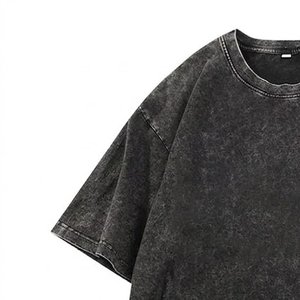 Wholesale Women's Custom Logo Acid Washed Oversized T-Shirts 300 GSM – Premium Heavyweight Cotton Streetwear <b>Bulk</b> Causal Shirts - Product Image 6