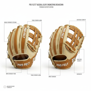 Gants de baseball professionnels imperméables pour joueurs droitiers et gauchers, en cuir durable, avec logo PVC personnalisé. - Product Image 2
