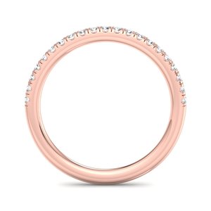 แหวนเพชรทรงกลมเจียระไนแบบบริลเลียนท์ ดีไซน์เหนือกาลเวลา สำหรับผู้หญิง ตัวเรือนทองคำขาว ทองคำขาวผสมทองคำชมพู  ได้รับการรับรองจาก IGI - Product Image 2