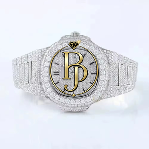 Montre en acier inoxydable avec diamants pour homme et femme, mouvement à quartz analogique, boîtier carré de 25 mm, verre 10 bars, résistante à l'eau, écologique, luxe, hip-hop - Product Image 5
