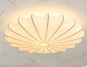 Modern Fabric <b>Ceiling</b> Mount Round Shape Eco-Friendly Diwali Home <b>Decor</b> Light Fixture for Indoor Living Room Lightweight Design - Product Image 2