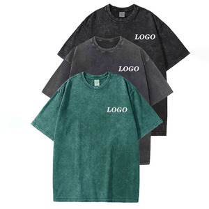 เสื้อยืดโอเวอร์ไซส์ผู้ชาย OEM ผ้าฝ้าย 100% ขายส่ง น้ำหนัก 275 กรัม เสื้อยืดสไตล์สตรีทแวร์ ฮิปฮอป ลายกราฟิกวินเทจ ล้างสีแบบแอซิดวอช สำหรับผู้ชาย - Product Image 3
