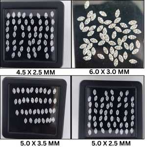 Diamant VS1 de laboratoire taille marquise en vrac pour la fabrication de bijoux, excellente taille, certifié IGI, diamant scintillant CVD mixte - Product Image 6