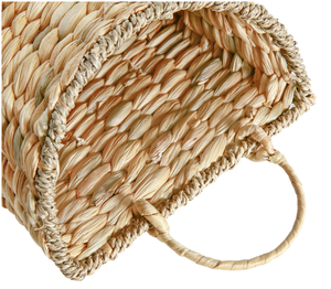 Decorative Water Hyacinth <b>Hanging</b> <b>Basket</b>, Handwoven Wall Storage Organizer for <b>Garden</b> Balcony Living Room and Kitchen Decor - Product Image 3