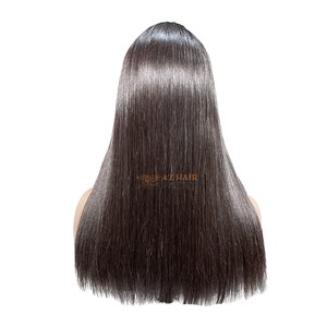 Natural Black Straight <b>Long</b> Length Swiss Lace <b>Wig</b> Virgin Vietnamese Hair Average Size <b>Wig</b> Cap - Product Image 4