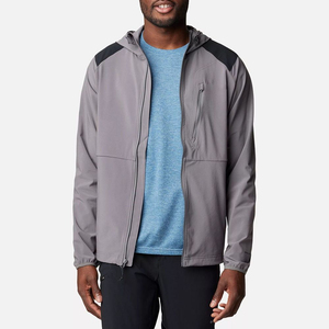 Veste softshell pour homme, matière polyester, teinture unie, méthode de tricotage, coupe confortable, légère, veste d'hiver - Product Image 2