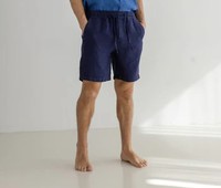 Short de bain triangle personnalisé pour homme, taille élastique, couleur unie, séchage rapide, 100 % polyester, tricoté, délavé, style sportif