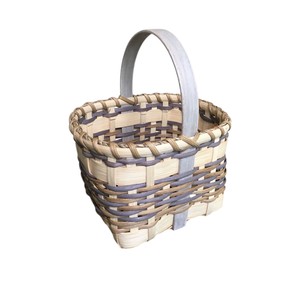 Panier en bambou multi-usages, tressage ouvert, bleu, rond, décoration d'intérieur, récipient alimentaire, panier à fruits et légumes tissé, boîte cadeau - Product Image 4