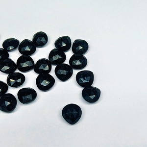 Natural Black Onyx Faceted Heart Carved Gemstone Briolette <b>Beads</b> 10MM Loose Onyx <b>Stone</b> <b>Beads</b> For Jewelry Making Wholesale Bulk - Product Image 6