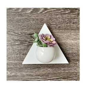 Pink Plaid Metal Planter with Handle | Bucket Flower Pot for Indoor Outdoor Garden Home <b>Desk</b> Decor Gift Modern Durable Stylish - Product Image 3