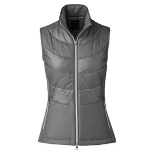 Gilet matelassé sans manches pour femme avec doublure polaire épaisse, fermeture éclair et boutons, manteau d'hiver chaud, vêtement d'extérieur - Product Image 1