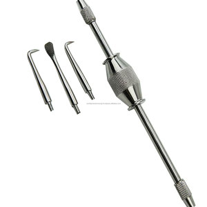 Kit de retrait de couronnes dentaires en acier inoxydable WORLD PRECISION SURGICAL, 3 embouts, contrôle manuel, poignée rembourrée, instrument chirurgical de classe I - Product Image 1