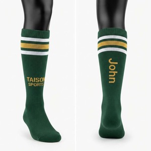 Chaussettes de hockey sur gazon haut de gamme en laine/élasthanne, tricot côtelé 200 GSM, logo personnalisé par transfert thermique, séchage rapide, respirantes, écologiques, athlétiques - Product Image 1