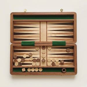 Premium Luxury Wooden Backgammon Board Game <b>Set</b> Handcrafted Folding Wooden Case with Checkers and <b>Dice</b> Traditional Classic Table - Product Image 1