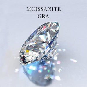 Moissanita blanca redonda de alta calidad, diamante sintético cultivado en laboratorio, corte excelente, claridad de grado G-H. - Product Image 6