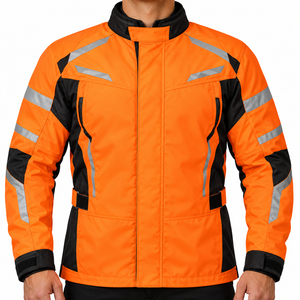 เสื้อแจ็คเก็ตสำหรับขี่มอเตอร์ไซค์แบบสะท้อนแสง Hi Vis สำหรับนักขี่  ผู้ผลิต OEM ขายส่ง รับผลิตตามแบบ พร้อมสกรีนโลโก้ สำหรับผู้ขับขี่บนท้องถนน - Product Image 1