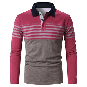 Uniforme Personalizado de Alta Calidad con Logotipo Personalizado, Camiseta de Algodón Tejido Lisa con Bolsillo Antiarrugas para Ropa Deportiva de Golf para Hombre - Product Image 1