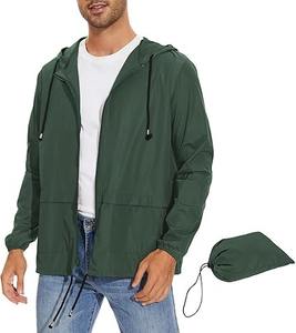 Chaqueta Impermeable y Transpirable de Invierno, Ecológica, con Capucha y Media Cremallera Frontal, Personalizable con Logotipo, Servicio OEM para Hombre - Product Image 1