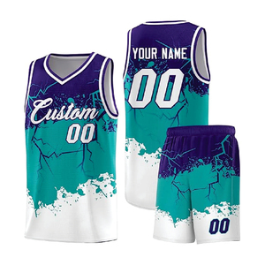 Maillot de basketball en polyester maillé vierge pour équipe, personnalisable avec logo imprimé par sublimation, ensemble uniforme de basketball en gros - Product Image 5