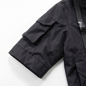 เสื้อแจ็คเก็ตมีฮู้ดสีดำแบบยุทธวิธี |   เสื้อแจ็คเก็ตเทคหลายกระเป๋าพร้อมสายรัดแบบหัวเข็มขัด |   เสื้อแจ็คเก็ตสตรีทแวร์ตัวใหญ่ |   ผู้ผลิต OEM ตามสั่ง - Product Image 4