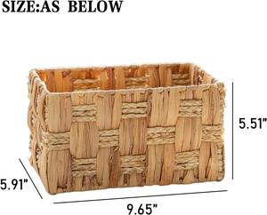 Panier de rangement en jacinthe d'eau fait main, panier de rangement rectangulaire fait main, vente en gros, écologique, fabriqué au Vietnam - Product Image 2